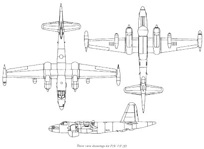 P-2H 3-view drawing photo