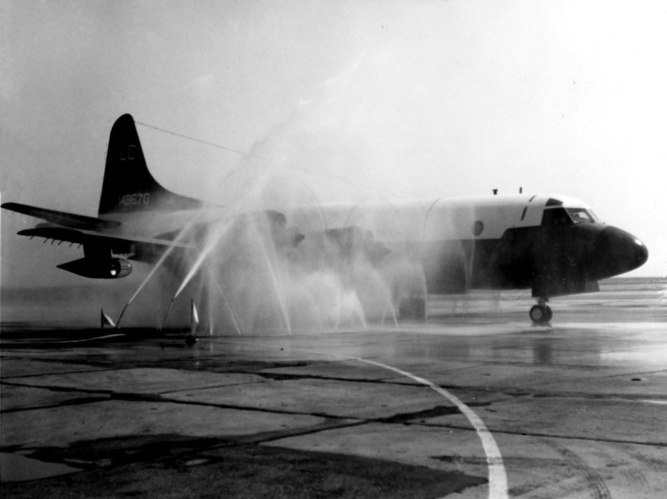 P-3A Orion of VP-8 being washed in the 1960s
