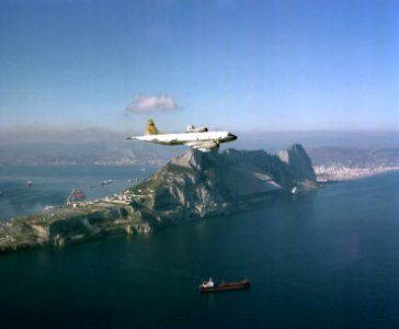 P-3C Orion VP-44 over Gibraltar c1986