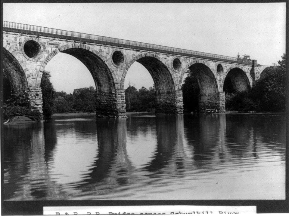 P. & R. Railroad bridge across Schuykill River near Tuckerton, Penna. LCCN2005694818
