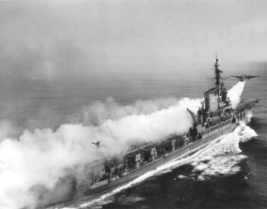 P2V-3C Neptune takes off from USS Franklin D. Roosevelt (CVB-42) on 2 July 1951 (80-G-629296) photo