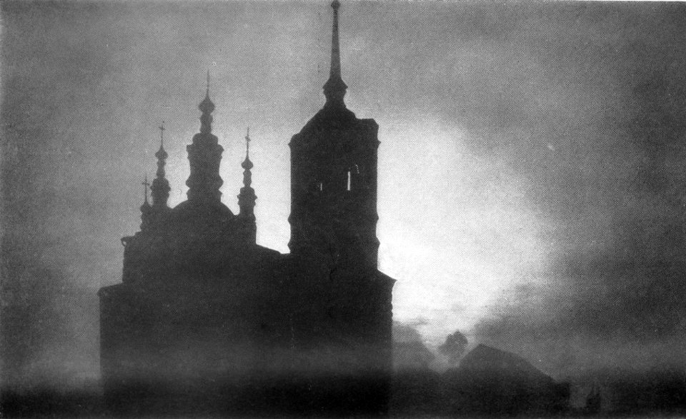 P234 The church at Verkhne-Imbatskoye by moonlight