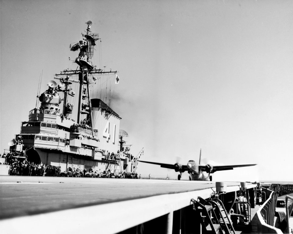 P2V Neptune takeoff from USS Midway (CVB-41), April 1949