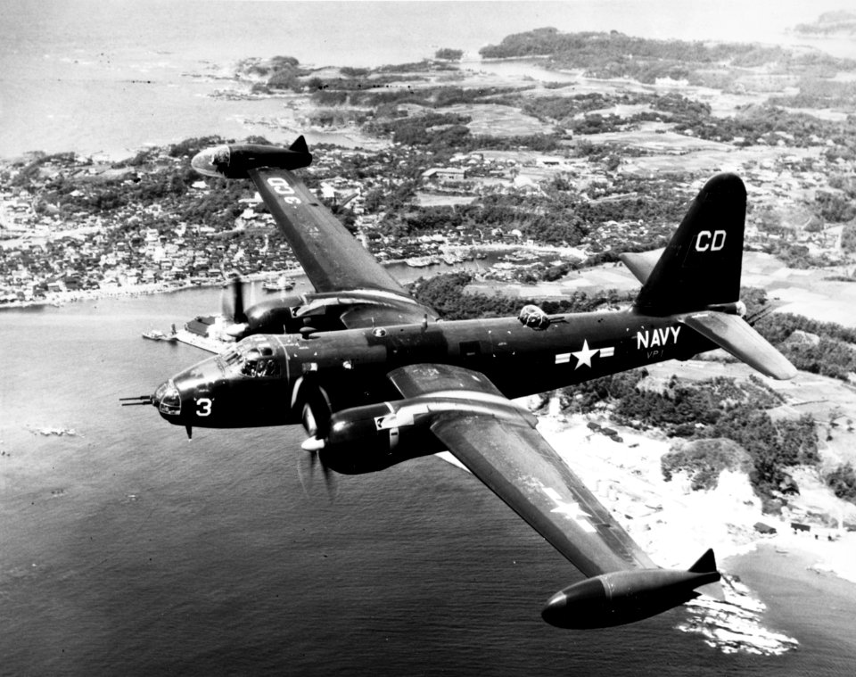 P2V-5 VP-1 in flight over Japan 1952