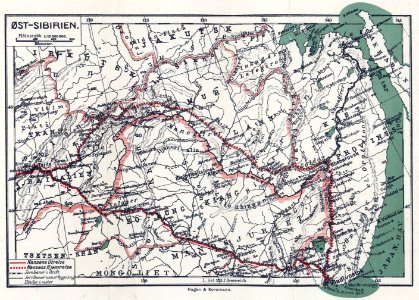P511 Map of Eastern Siberia, showing Dr Nansen's routes