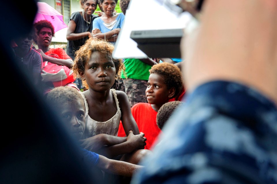 Pacific Fleet Band performs in Bougainville during Pacific Partnership 150702-N-HE318-085