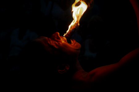 Burn fire artist night
