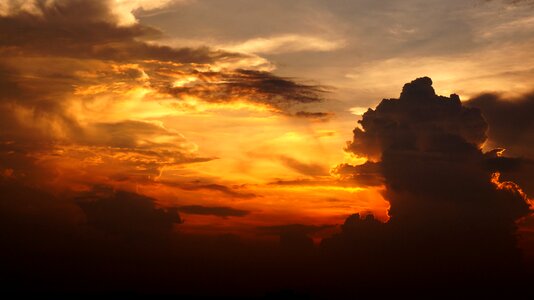 Clouds sunset the afternoon