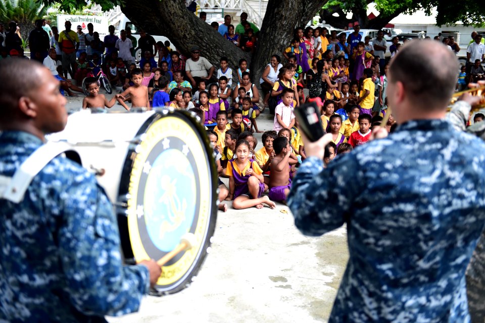 Pacific Partnership holds concert in Bairiki Square 150603-N-HY254-181