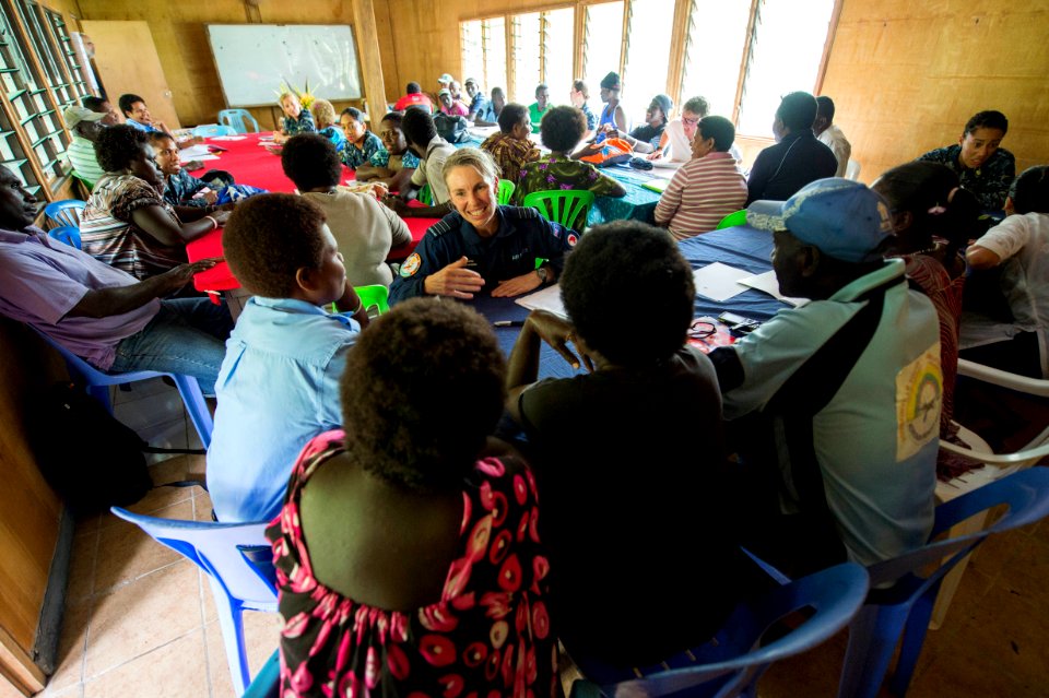 Pacific Partnership mission commander visits with Bougainville leaders 150702-N-BK290-190