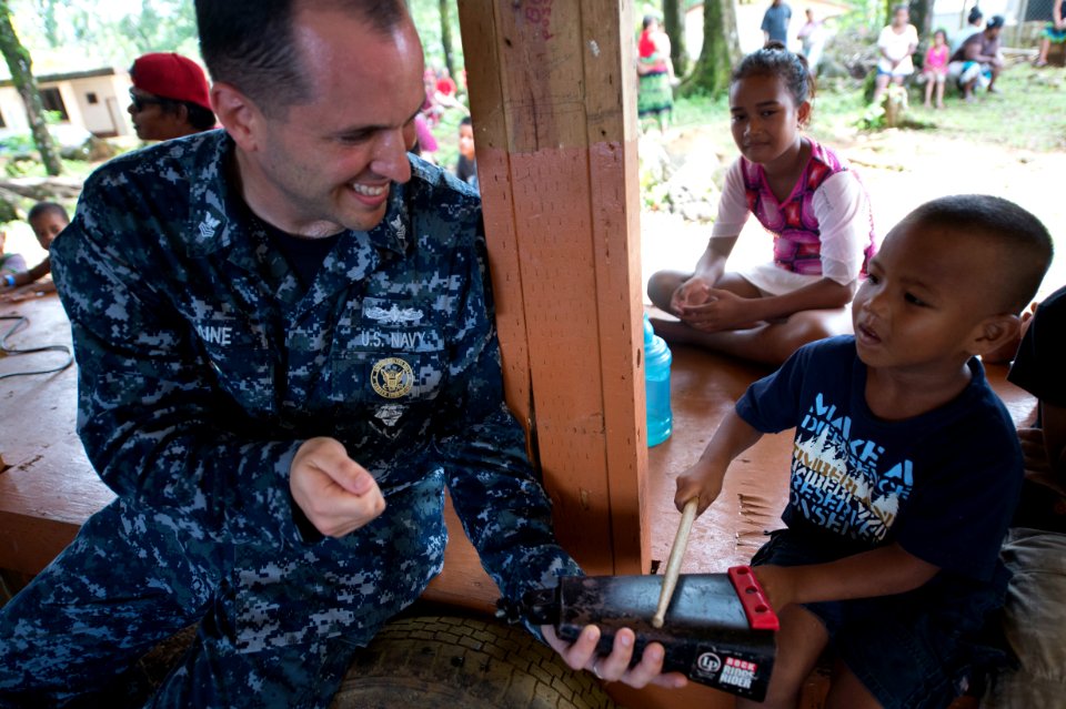 Pacific Partnership Band performs at Collaborative Health Engagement 150625-N-MK341-016