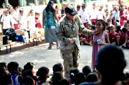 Pacific Partnership holds dental outreach program at primary school 150605-N-HY254-037