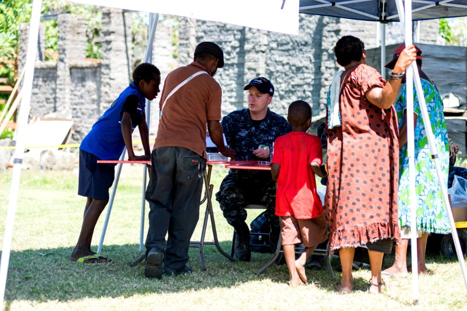 Pacific Partnership provides medical services at Mal-Tech 150707-N-CF750-391