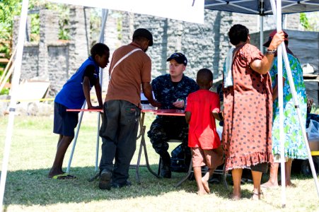 Pacific Partnership provides medical services at Mal-Tech 150707-N-CF750-391