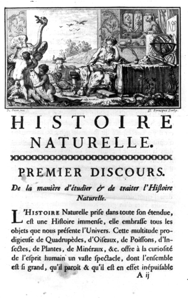 Page 3 of Buffon, Histoire naturelle, generale et particuliere, vol. 1, (Paris, 1749) LCCN2003654668