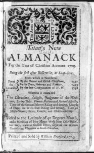 Page from 18th Century almanac- t.p. of Titan's New Almanack...1729; illus. with the Arms of the Family Leeds LCCN2006687381