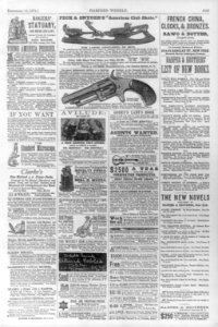 Page of advertisements, including illus. of Harrington & Richardson revolver and Peck & Snyder's American Club (Ice) Skate LCCN2004678778