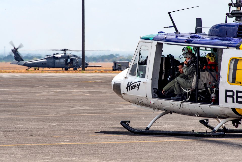 PAF UH-1 Huey and USAF HH-60G at Balikatan 2019