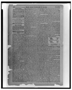 Page of text from Frank Leslie's illustrated newspaper, including articles on the opening of the Pacific Railway LCCN99471864