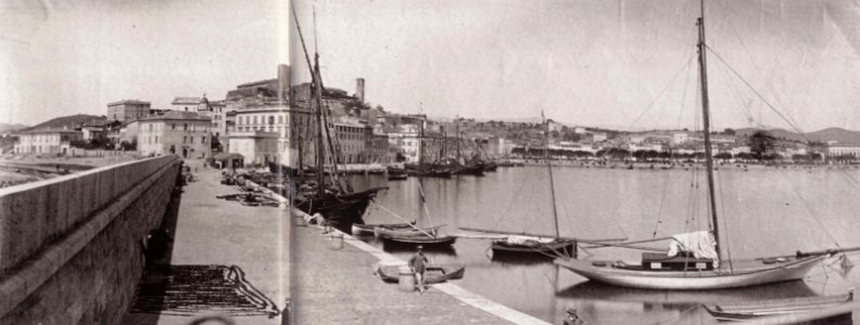 Nègre, Charles - Hafen von Cannes, im Hintergrund das Kloster Suquet (Zeno Fotografie)
