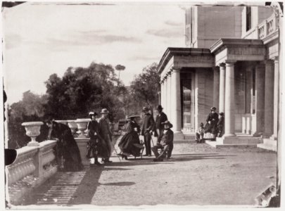 Nègre, Charles - Lord Brougham und seine Familie auf der Terrasse der Villa Eleonore in Cannes (Zeno Fotografie)