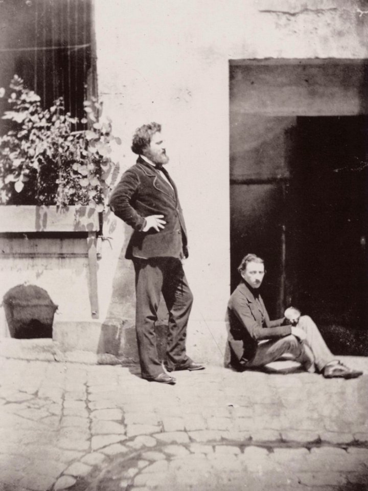 Nègre, Charles - Henri Le Secq und Gustave Le Gray im Hof des Hauses Quai Bourbon Nr. 21 (Zeno Fotografie)