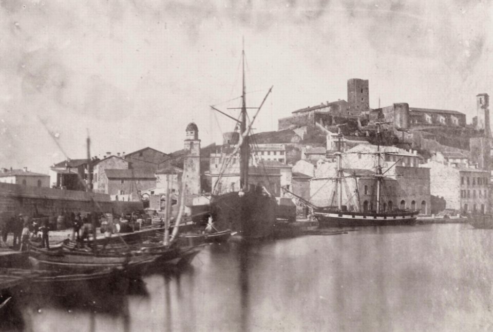 Nègre, Charles - Hafen von Cannes, die Mole, der Kai Saint-Pierre und der Turm Suquet (Zeno Fotografie)
