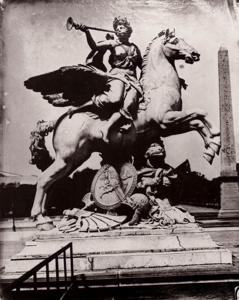 Nègre, Charles - Statue in den Tuilerien - »Renommée, auf Pegasus reitend« von Coysevox (Zeno Fotografie)