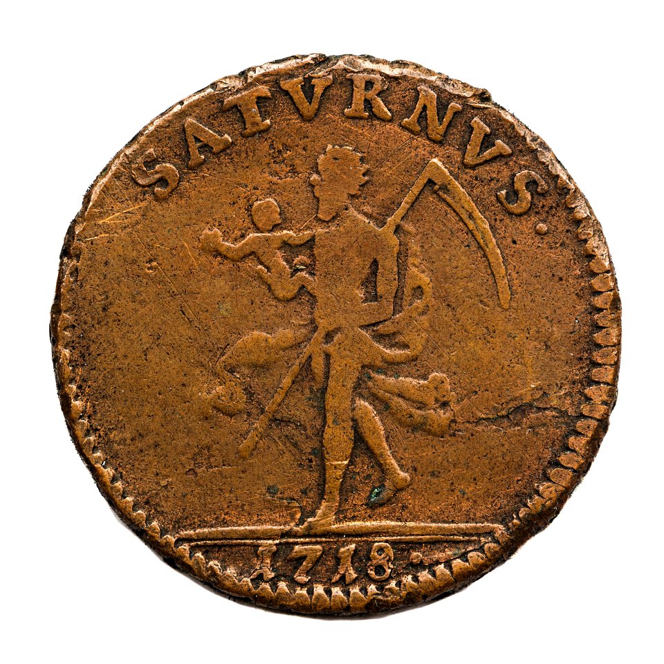 Nödmynt Saturnus, 1718 - Skoklosters slott - 109271