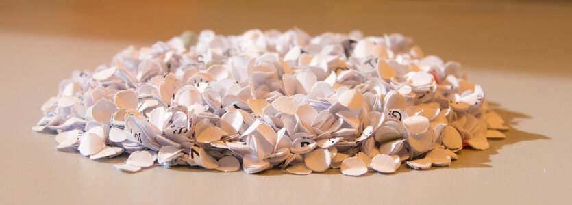 Paper wedding flakes photo