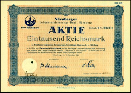 Nürnberger Lebensversicherungs-Bank 1929