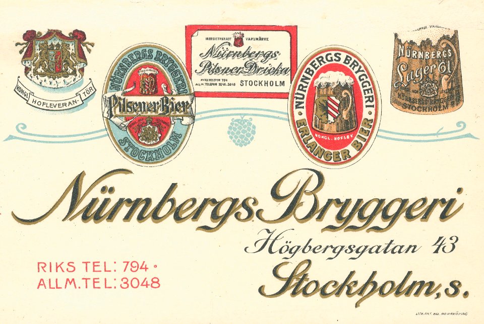Nürnbergs bryggeri, etikett (1)