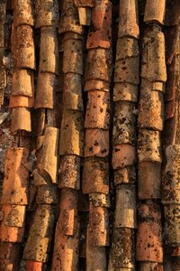 Pattern roof tiles croatia photo