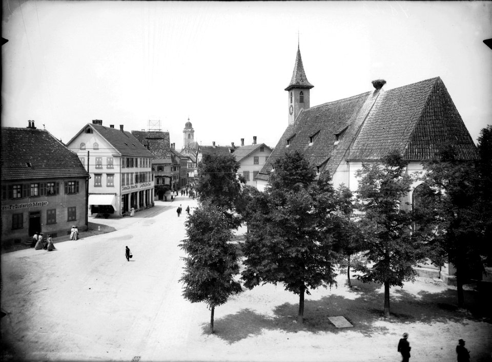 Nürtingen, Partie an der Spitalkirche, 1904 (8410729581)
