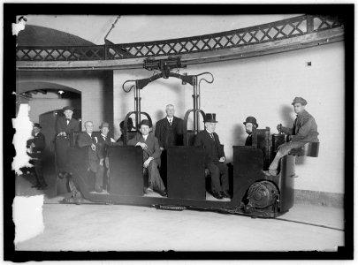O'GORMAN, JAMES ALOYSIUS. SENATOR FROM NEW YORK, 1911-1917. 3RD FROM RIGHT, RIDING MONORAIL CAR LCCN2016864273