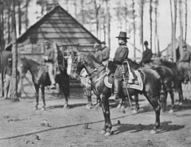 O'Sullivan, Timothy H. - Brandyhalte, Virginia, General Ingalls auf dem Pferd (Zeno Fotografie)