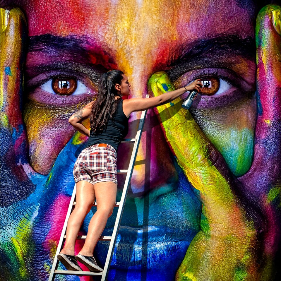 Woman color colorful