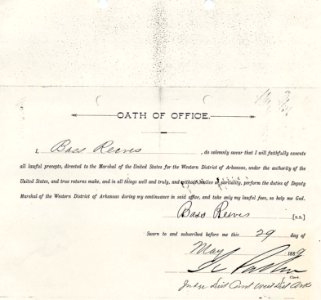 Oath of Deputy Marshal for Bass Reeves (8495459432)