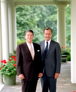 Official Portrait of President Ronald Reagan and Vice President George H. W. Bush photo