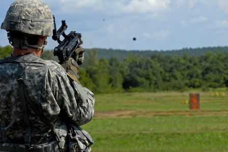 United states army soldier live-fire