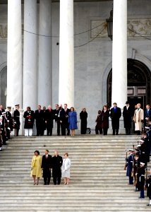Obamas and Bushes leave US Capitol 1-20-09 hires 090120-N-0696M-351a