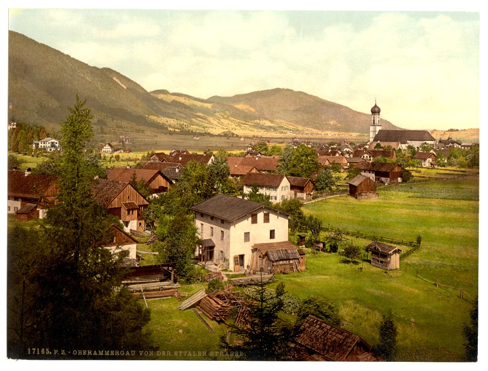 Oberammergau from Ettaler Street, Upper Bavaria, Germany-LCCN2002696266