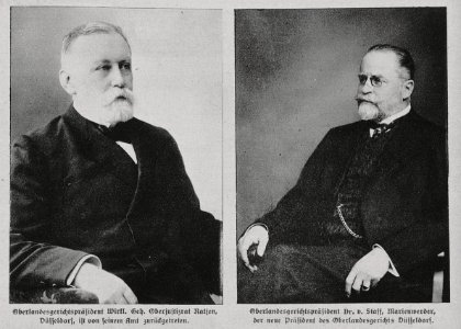 Oberlandesgerichtspräsidenten Adolf Ratten und Adolph von Staff, 1916