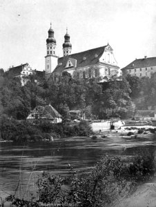 Obermarchtal Klosterkirche und Donau 1905