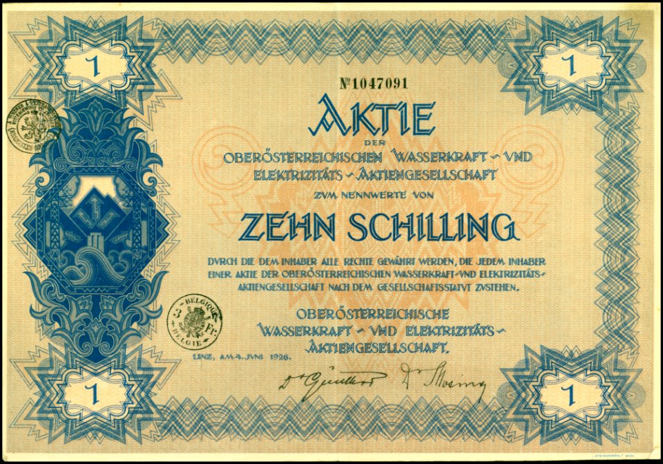 Oberösterr. Wasserkraft- und Elektrizitäts-AG 1926