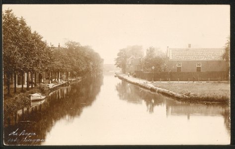 Obreen, Henri Guillaume Arnaud Gezicht op de Nieuwe Rjin. ErfgoedLeiden LEI001005665