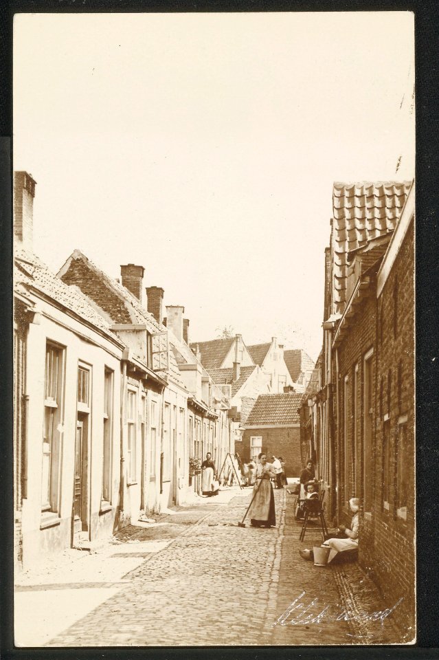 Obreen, Henri Guillaume Arnaud Gezicht in de voormalige Klikstraat ErfgoedLeiden LEI001005144