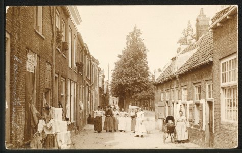 Obreen, Henri Guillaume Arnaud Het voormalige Kalverstraatje. ErfgoedLeiden LEI001005138