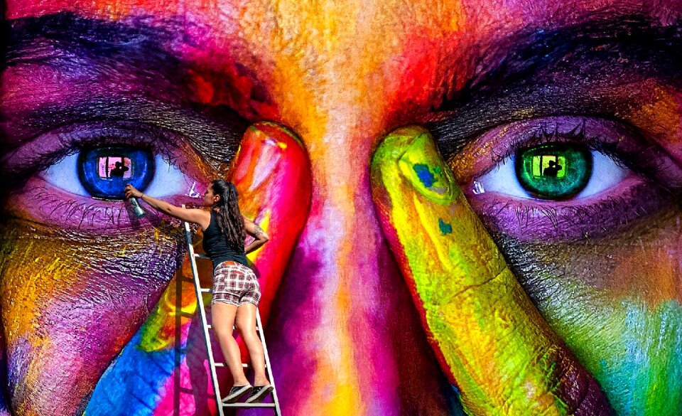 Woman color colorful