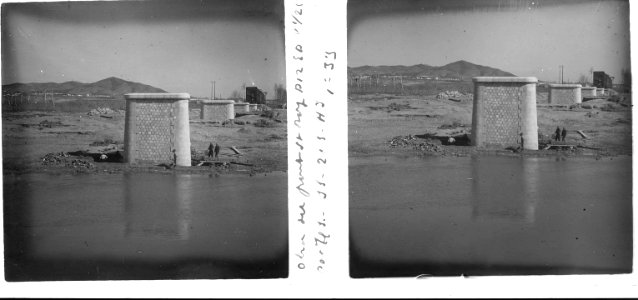 Obres d'un pont al Llobregat
